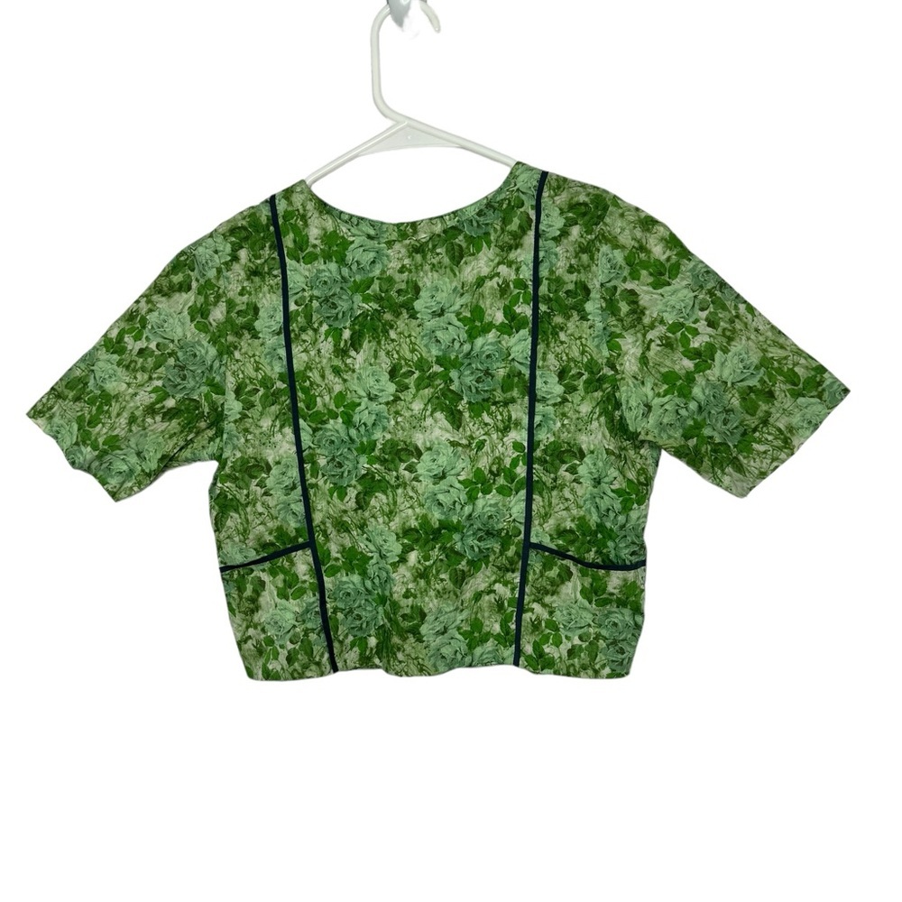 Rachel Antonoff Green Crop Boxy T-Shirt